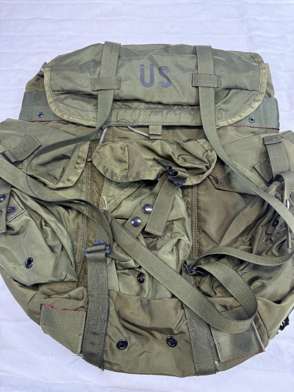 Vintage US Military ALICE Field Pack Medium Nylon Combat Backpack Army OD Green
