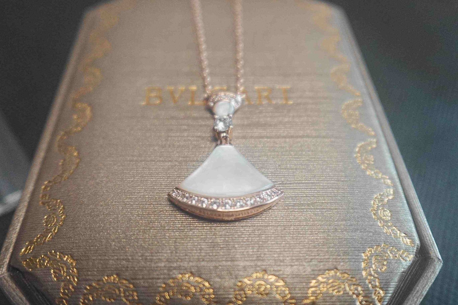 New/BvIgarlDivas&DREAM*Necklace 18K&Rose*Gold Diamond Necklace