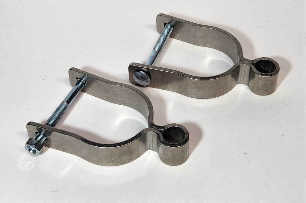 2 Pcs Chain Link Fence Gate Post Hinge for Outside Diameter Post/Pipe Pressed