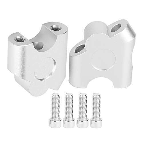 Universal Motorcycle Handlebar Riser 22mm Chrome 2-Pack - Adjustable Handlebar
