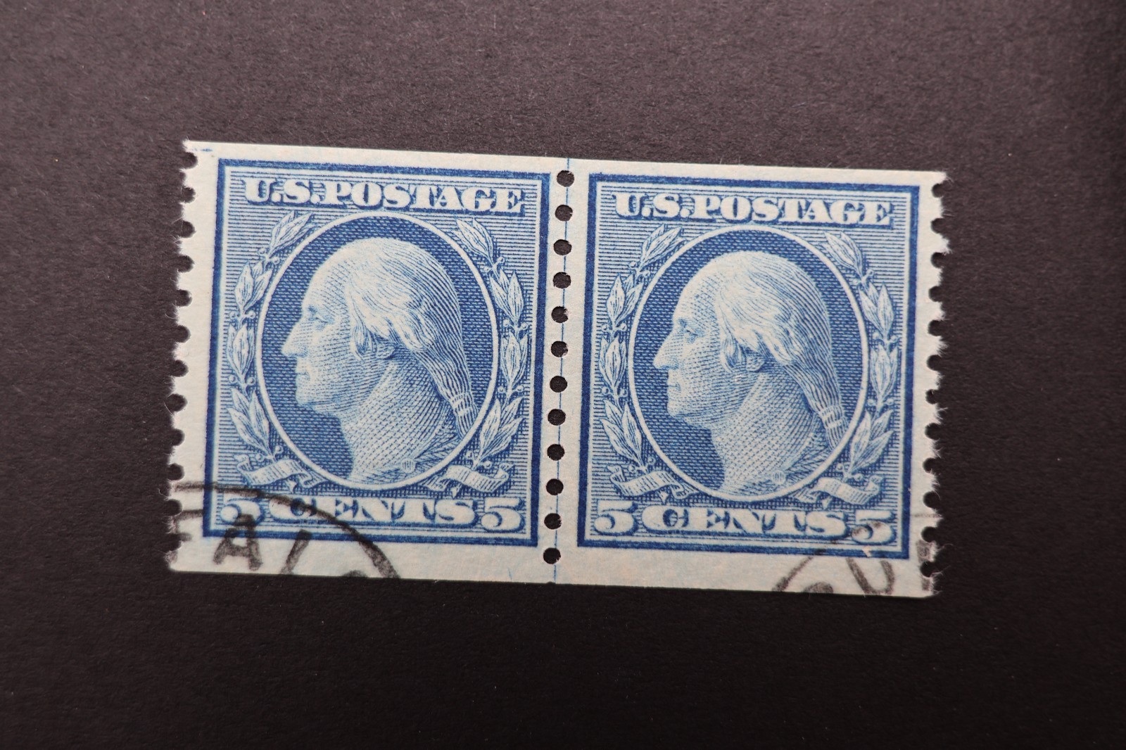 US SC# 496 LP CLP COIL LINE PAIR PSE GRADED F 70 USED SCARCE
