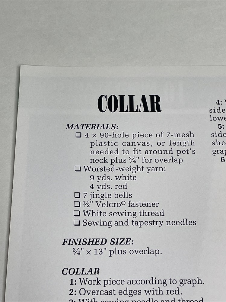 Pet Collar & Frame Annie's Plastic Canvas Pattern