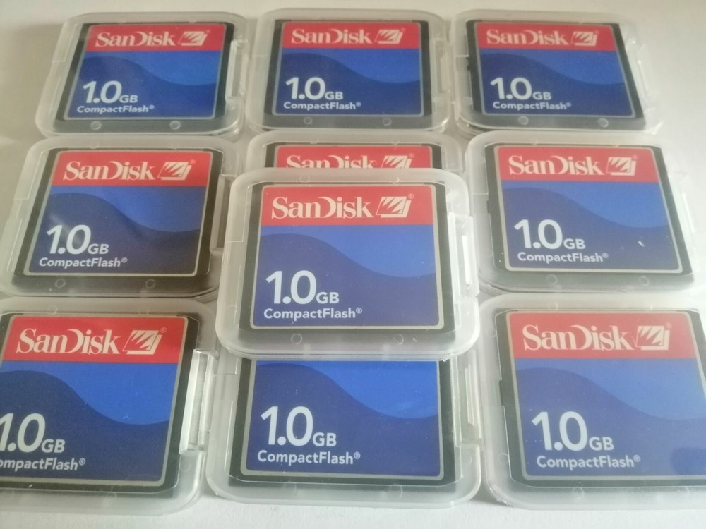 10pcs sandisk 1GB CF Memory CARD compact flash card SDCFJ/SDCFB