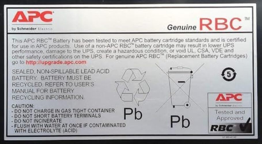 UPS Battery Replacement, RBC4 Smart-UPS Models SC620, SU620NET