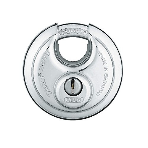 26/70 Diskus Solid Body Storage Padlock with 2 Keys for Storage, Keyed Alike