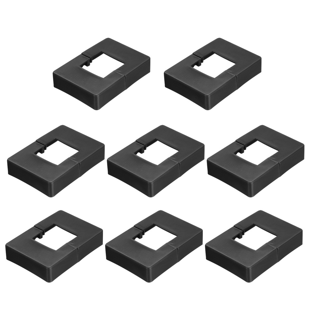 8 Pcs Fence Post Skirt, 1.6 x 1.6 Inch Rectangular Split Style Post Base Cover