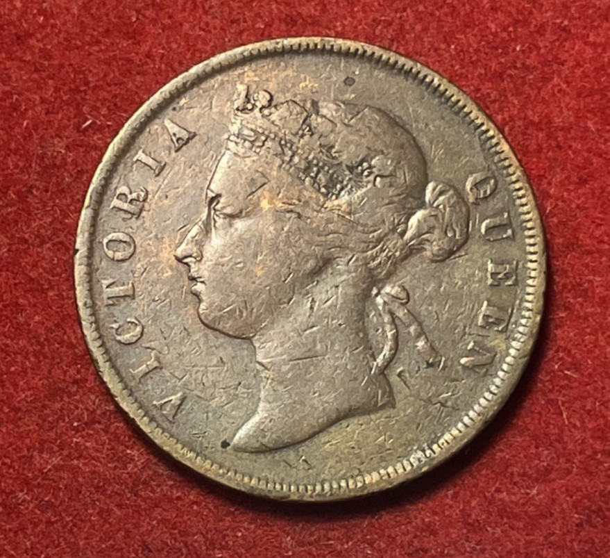 Straits Settlements Cent 1883 Copper Coin KM#9 T10362