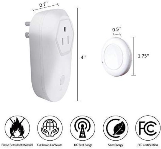 Remote Control Wireless Switch for Garbage Disposal & Appliances, 100ft Range