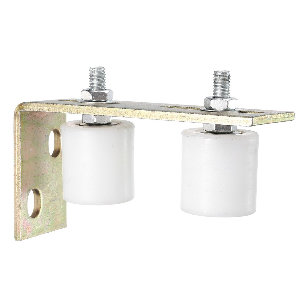 2Pcs Slide Gate Guide Roller 1.7" Nylon Gate Support Rollers with Bracket White