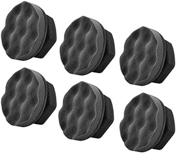 6 Pack Large Tire Shine Applicator Pads - Ergonomic & Reusable Foam Design