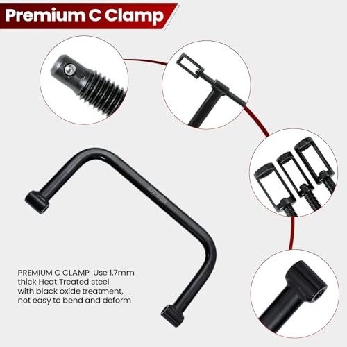 Auto Valve Spring Compressor C Clamp Tool Set Suitable for Motorcycle, ATV,