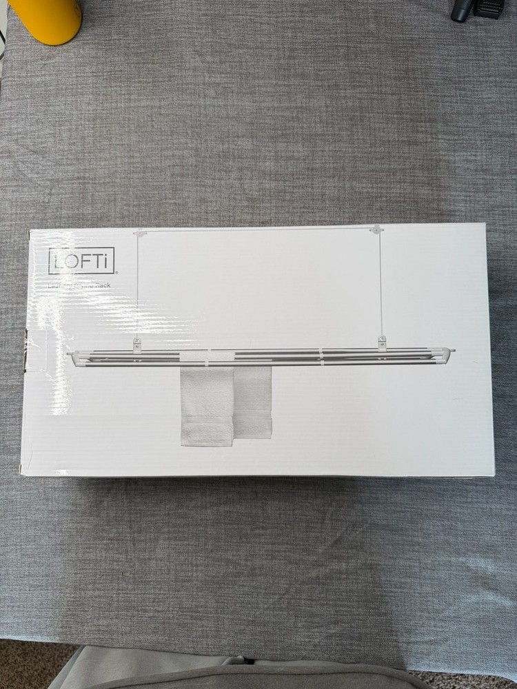 LOFTi Clothes Laundry Drying Rack with Pulley System and Hanging Space