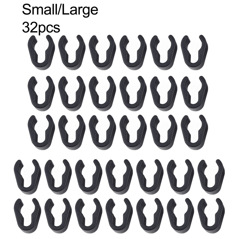 Multiple Sizes for Easy Attachment Microphone Stand Cable Clips 32 PCS