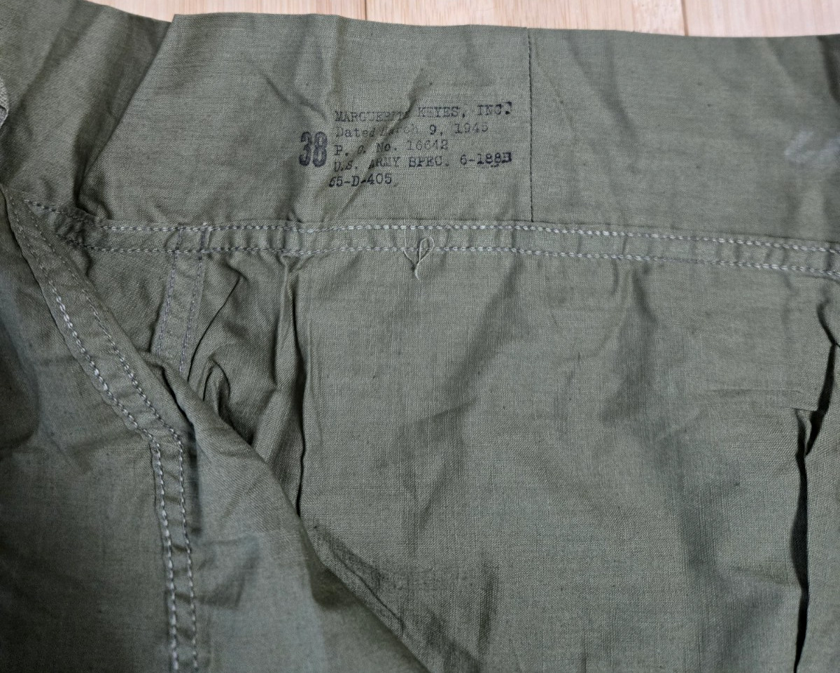 WWII US Army Underwear Boxer Shorts Briefs 1945 Dated Size 38 6-188B