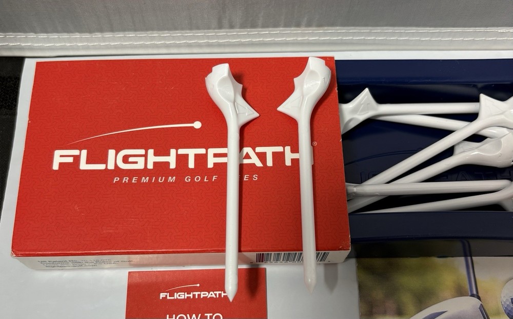 FlightPath Premium Golf Tees Durable Plastic 3 ¼" Tall 8 Pack New