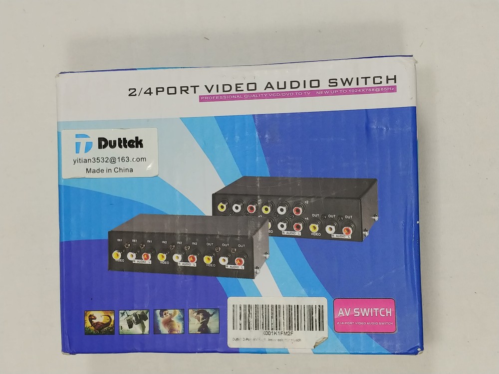 Duttek 2/ 4 Port Video Audio Switch