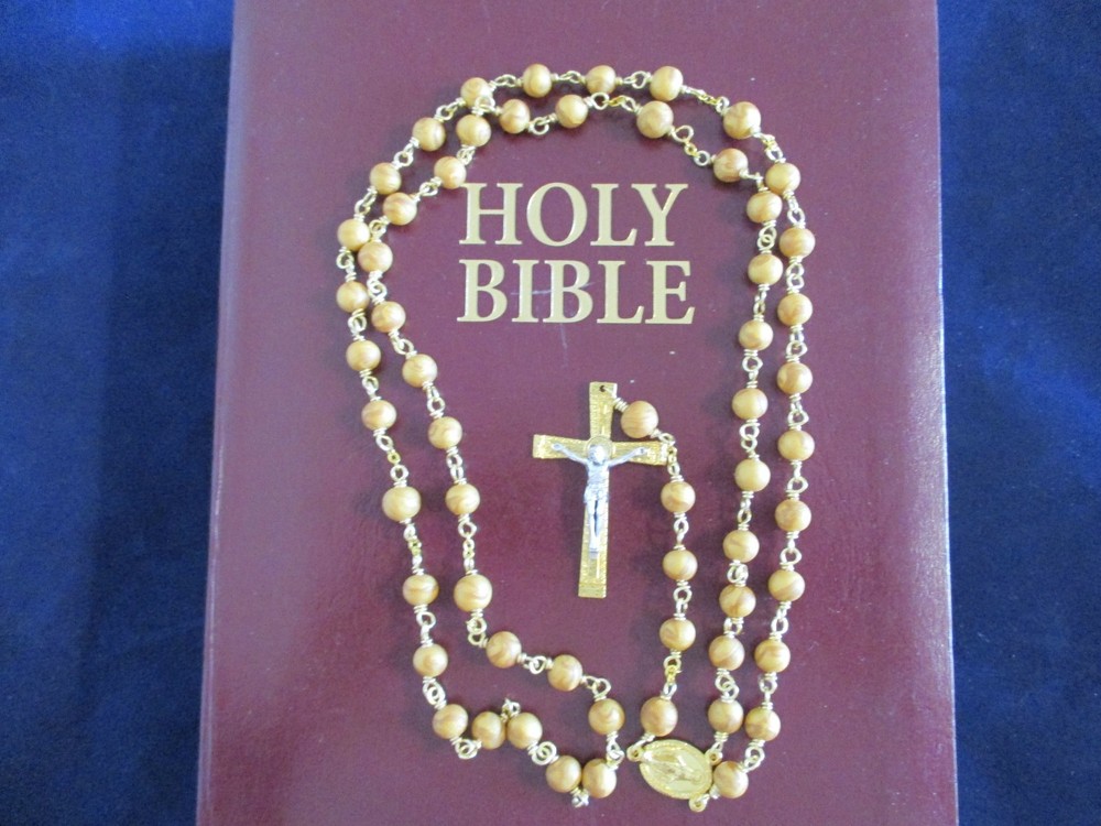 Handmade Gold Polymer Clay Beaded Unbreakable 5 Decade Catholic Rosary