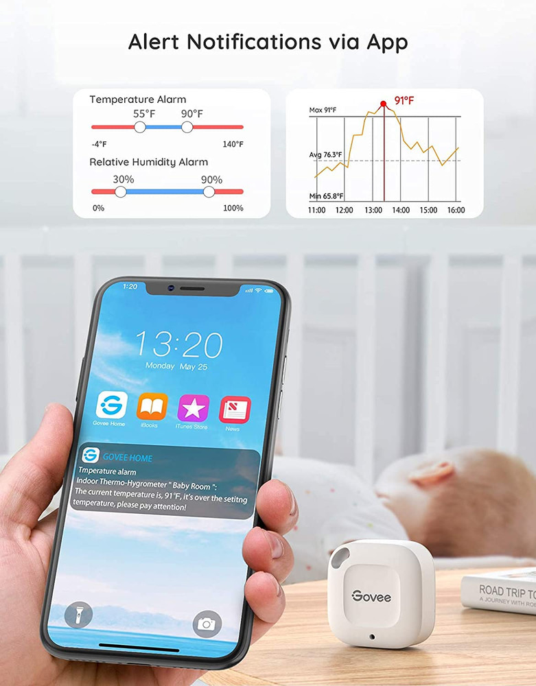Govee Bluetooth Hygrometer Thermometer, Wireless Thermometer, Mini Hum