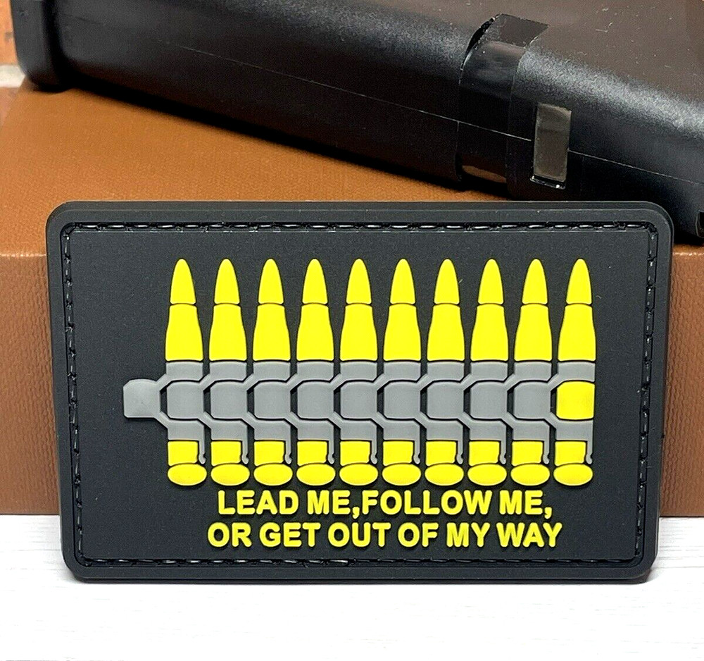 PVC Tactical Morale Patch - Ammo Gun Patch - Hook Backed Military Gun Patch