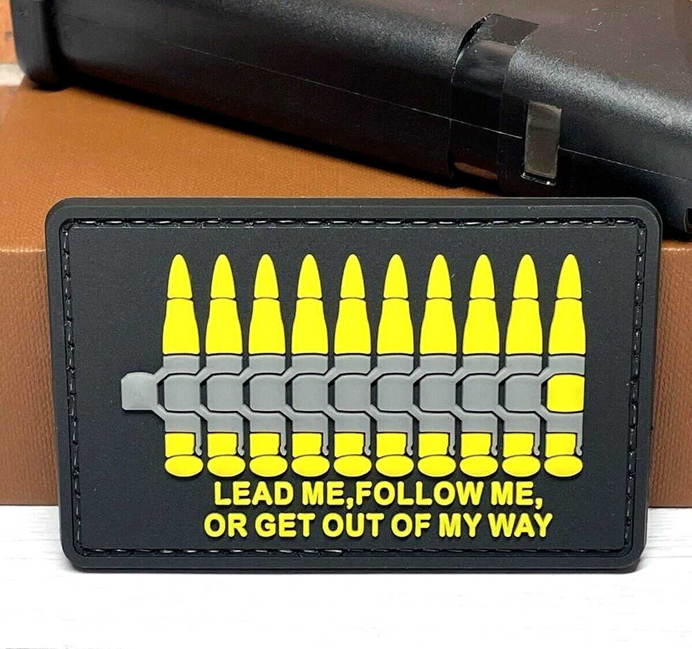 PVC Tactical Morale Patch - Ammo Gun Patch - Hook Backed Military Gun Patch