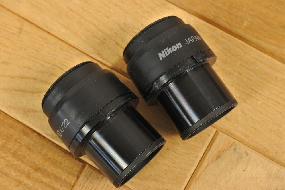 Nikon CFI 10X/22 Microscope Eyepiece Pair for Eclipse, E & I Series from Japan