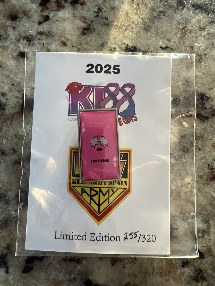 Kiss Ace Frehley Official Tribute Pin Limited Edition Sold Out At Event #255