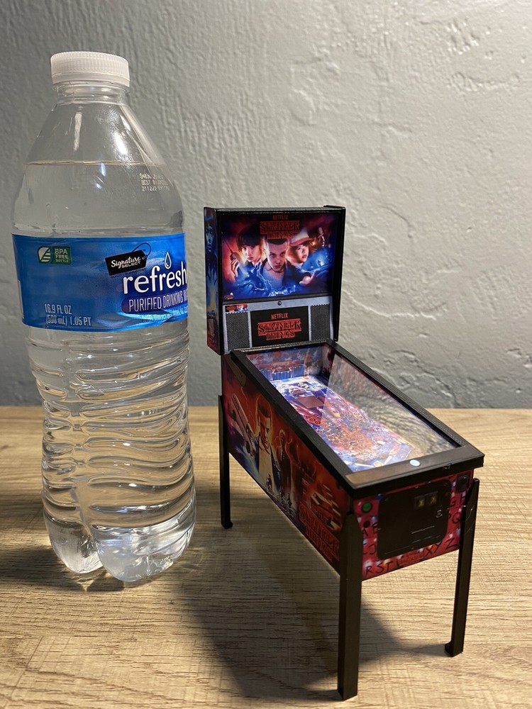 1:12 Scale Replica “Stranger Things” Pinball Machine Model, Keepsake, Trophy