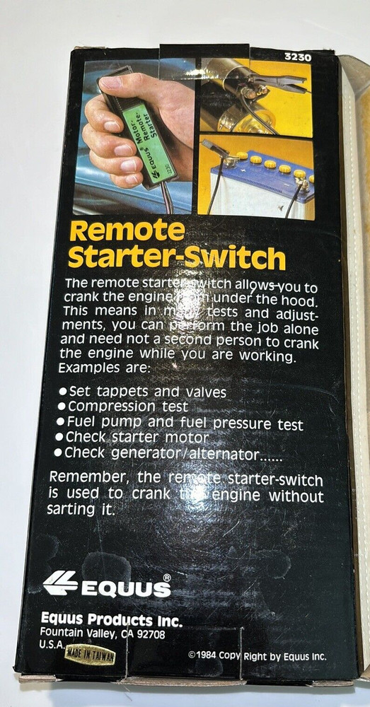 EQUUS 3032 10 Function Analyzer, 3050 Remote Start Switch, 3110 Timing Light