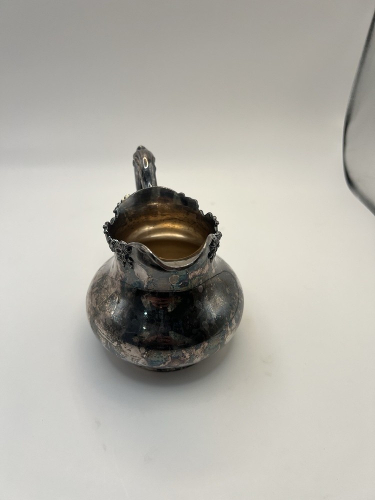 Reed And Barton Silver Plated Small Pitcher Ornate Handle