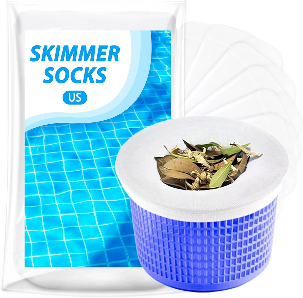 20 Pack Pool Skimmer Socks Reusable Filter Net for Inground & Above Ground Pools