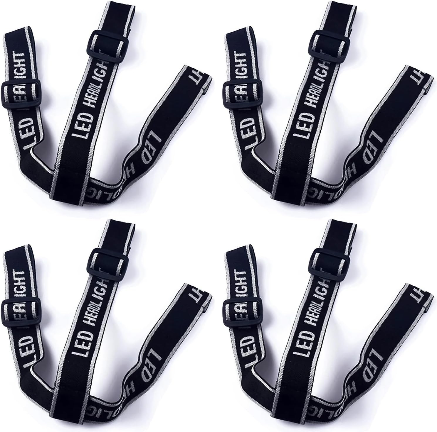 1 or 4 Pack Headlamp Strap Replacement Headband Head Lamp Elastic Head Band Belt