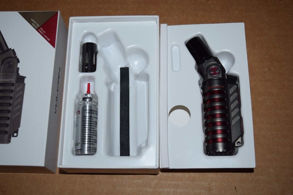 BUGATTI VULCAN DUAL TORCH BUTANE LIGHTER