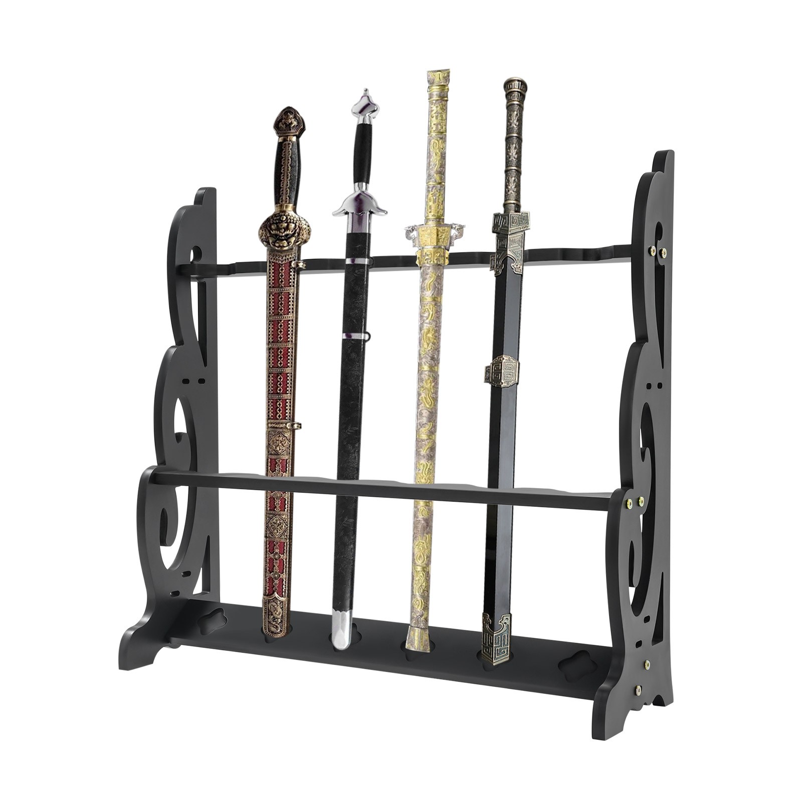 6 Hole Vertical Sword Sword Display Stand Adjustable Large Floor Sword Holder