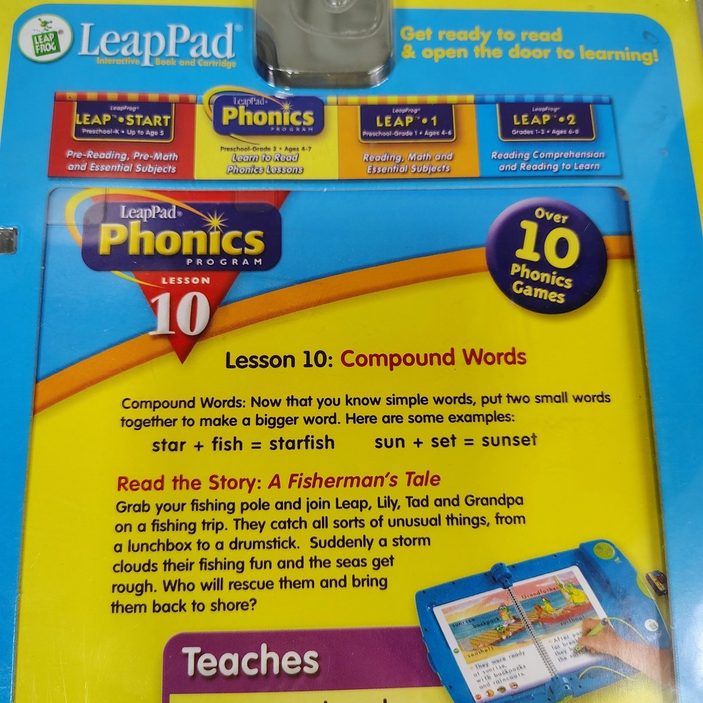 Leap Frog LeapPad Interactive Phonics Program Lesson 10 Cartridge & Booklet NEW