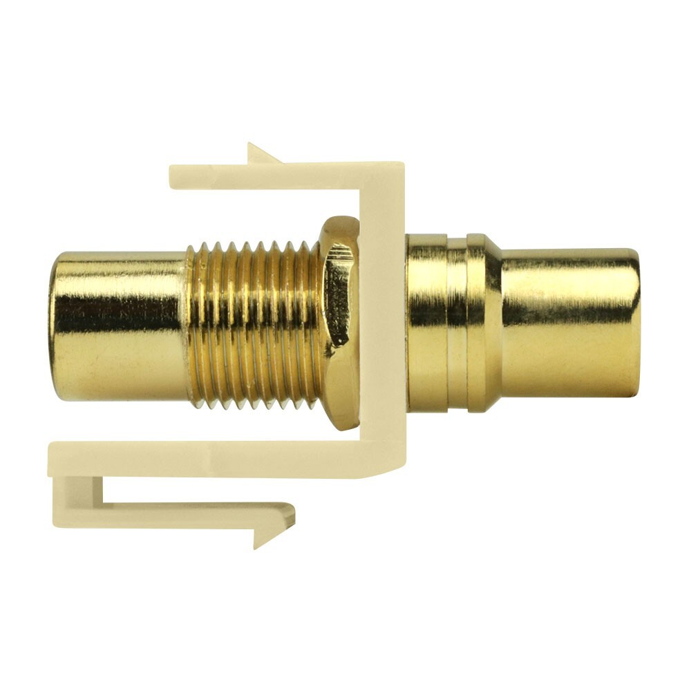 Construct Pro RCA to RCA Keystone Jack Insert (8 Color Bands, Ivory)