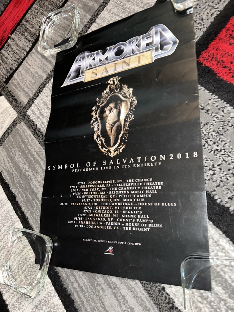Armored Saint “ Symbol Of Salvation 2018 U.S. Tour” Used Concert Poster 11x17
