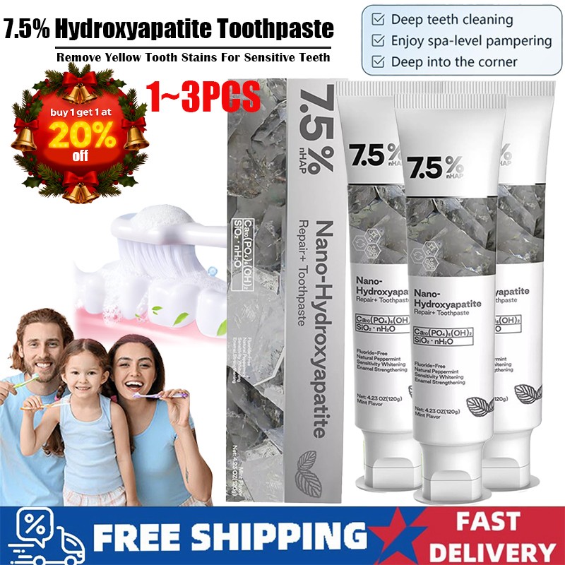 7.5% Hap Nano-Hydroxyapatite Toothpaste Remove Deep Clean For Sensitive Teeth
