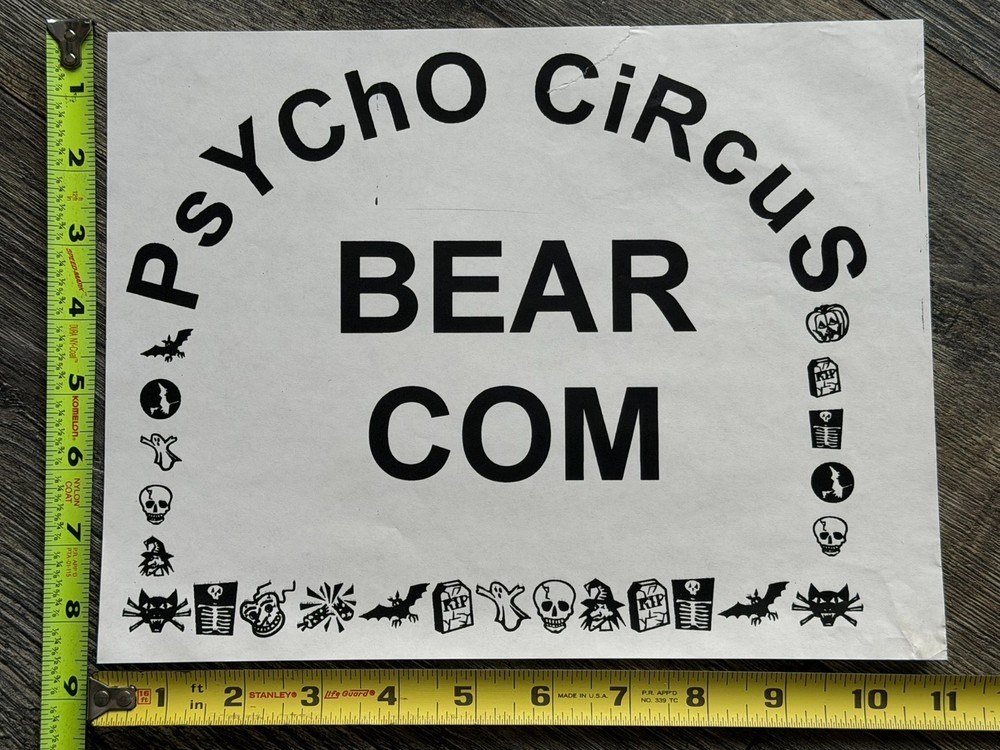 KISS Concert Backstage Sign Psycho Circus Tour Concert Production Vintage Kiss A