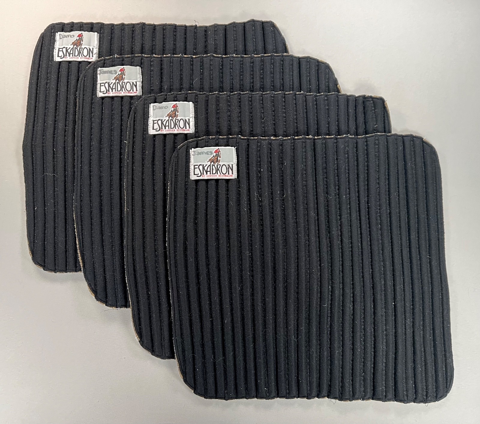 16" Eskadron Black Climatex Bandage Liners / Standing Wraps (Set of 4)