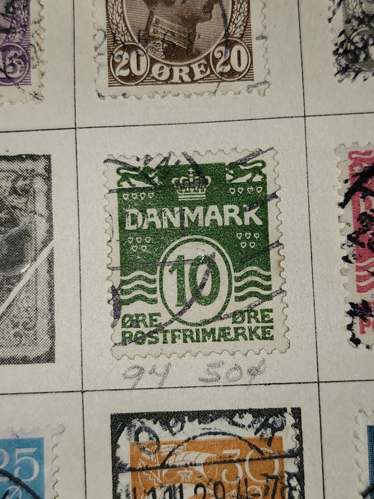 Foreign Denmark 10 Ore Stamp Used - #H212