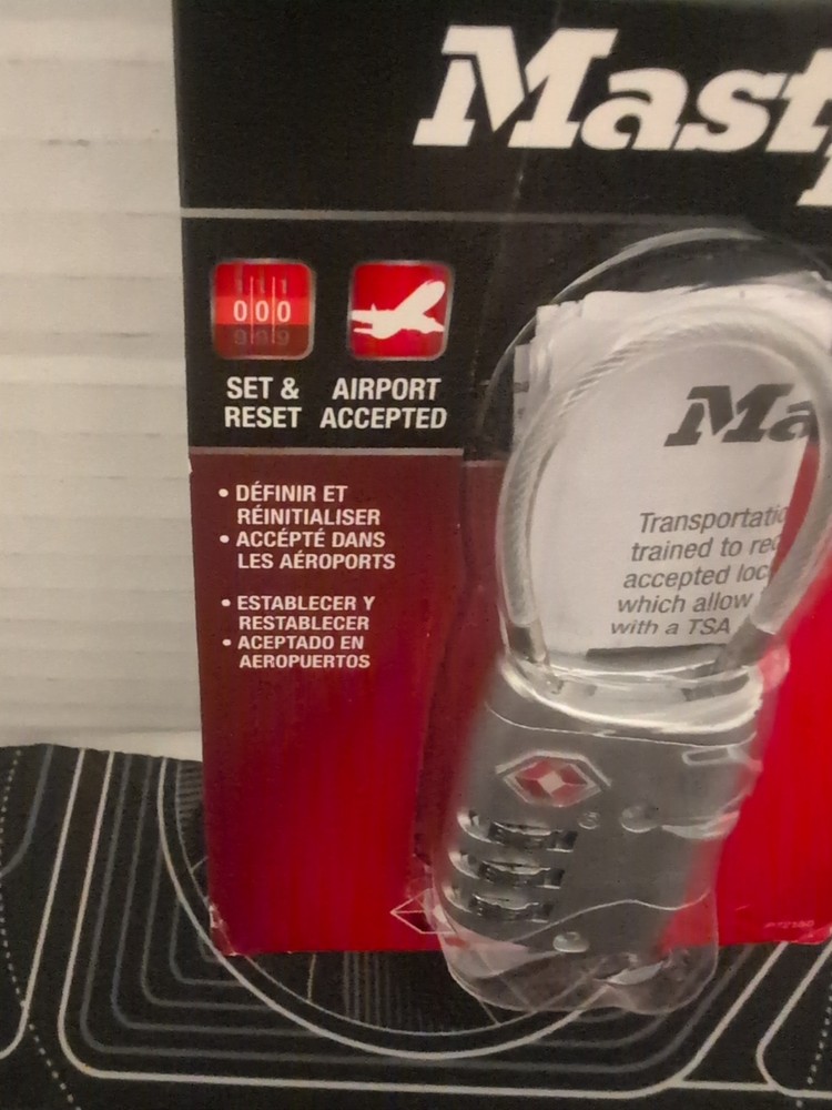 Master Lock 4688D Set Your Own Combination TSA Approved 1 Pack, Silver