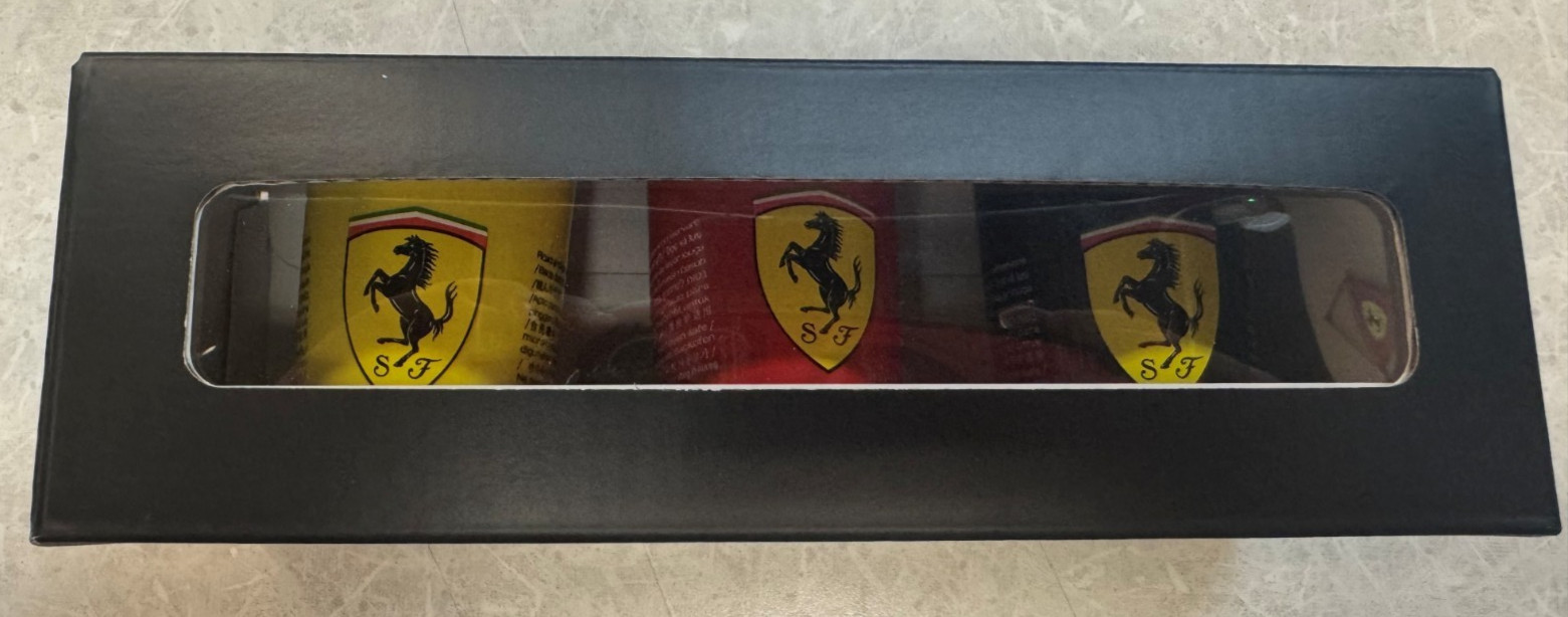 OFFICIAL Ferrari Shot Glasses – 2.2 oz Capacity NEW IN BOX set of 3
