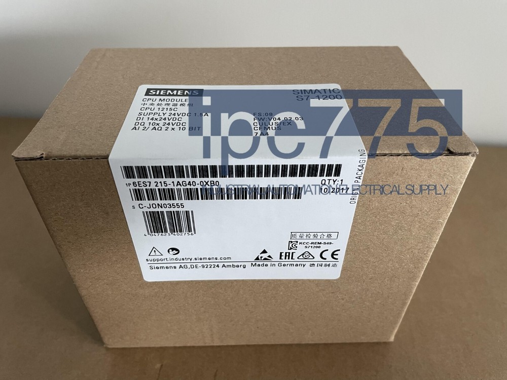 For NEW Siemens PLC CPU 6ES7215-1AG40-0XB0 Programmable Logic Controller Module