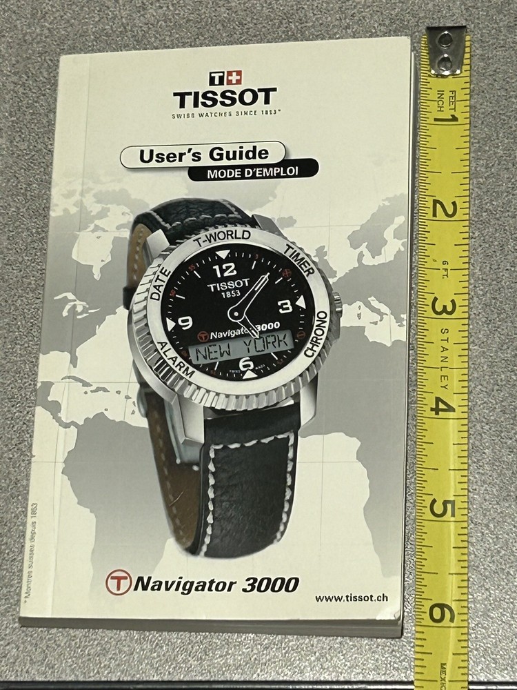 New Authentic TISSOT Navigator 3000 User Guide Instruction Manual Book