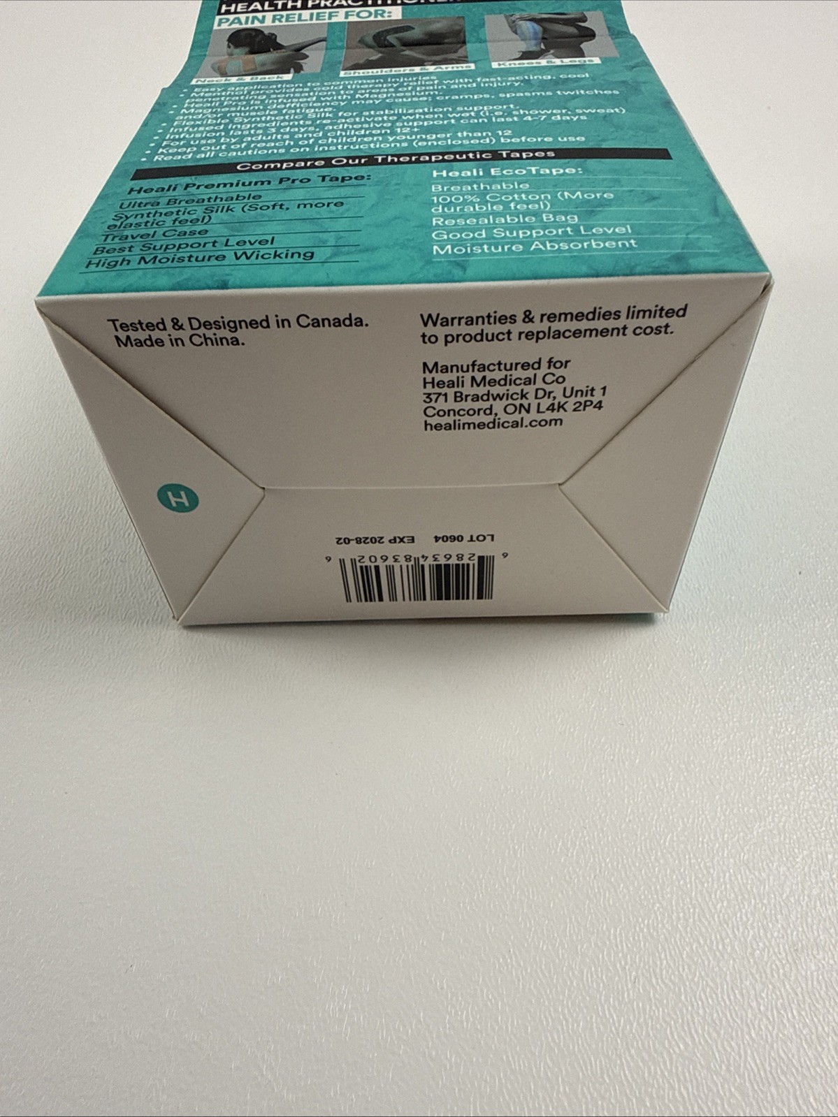 Heali Kinesiology Tape with Magnesium and Menthol, 20 Pcs Precut Strips, K Ta...