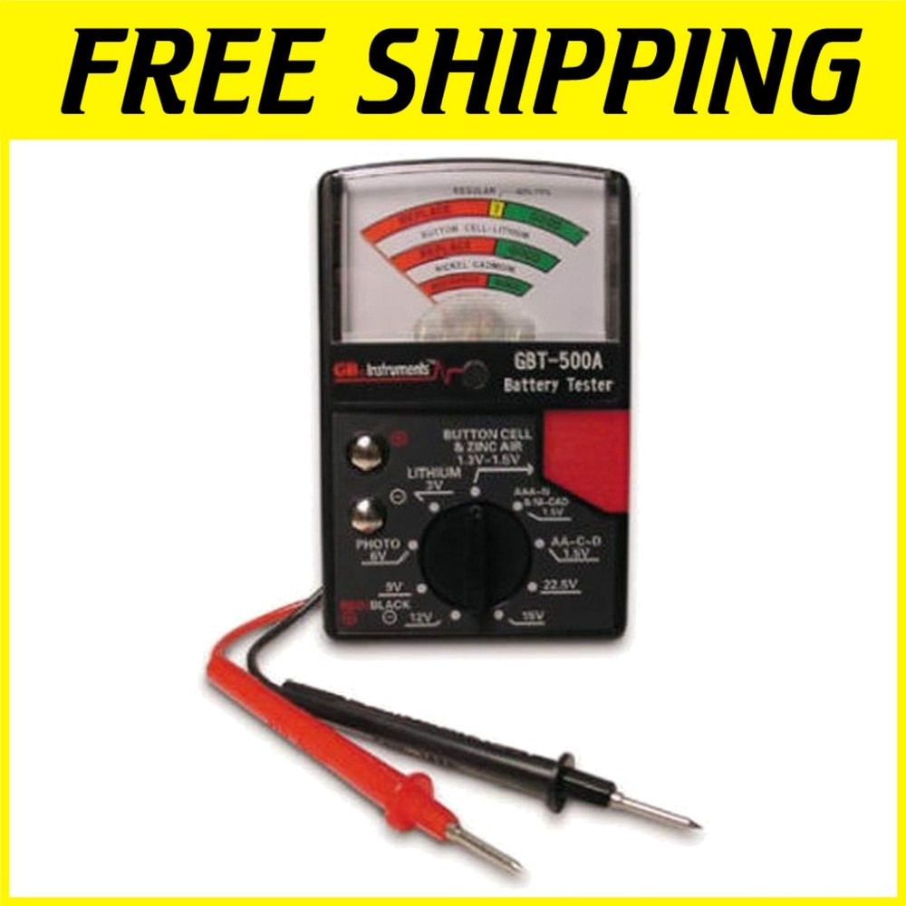 Battery Tester w/  Leads, 14 Range