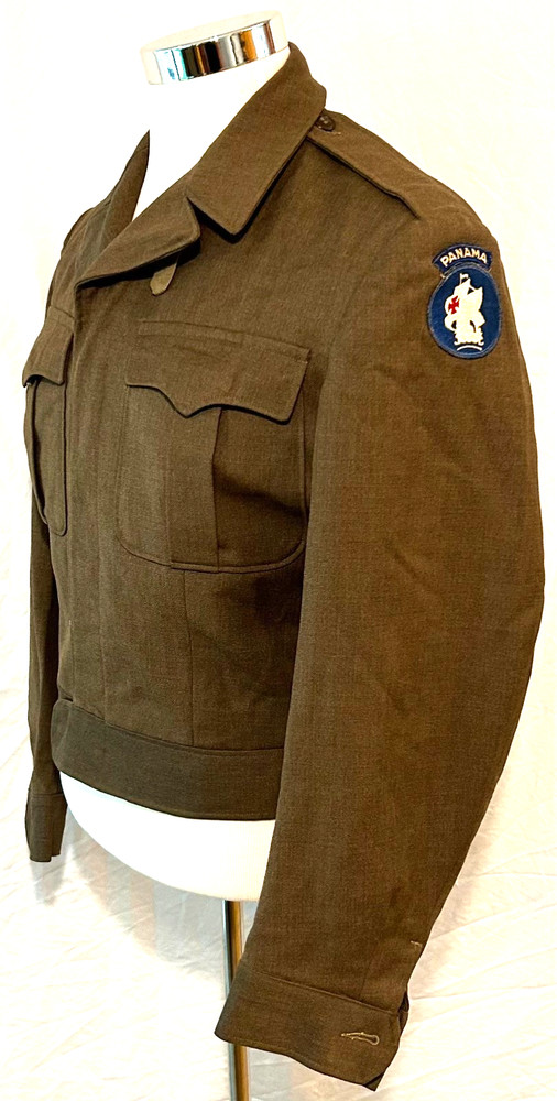 WWII Caribbean Defense Command With Panama Tab Ike Jacket