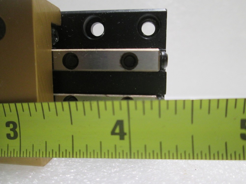 Del-Tron, Linear Bearing Guide Block w/ Guide Rail, Used