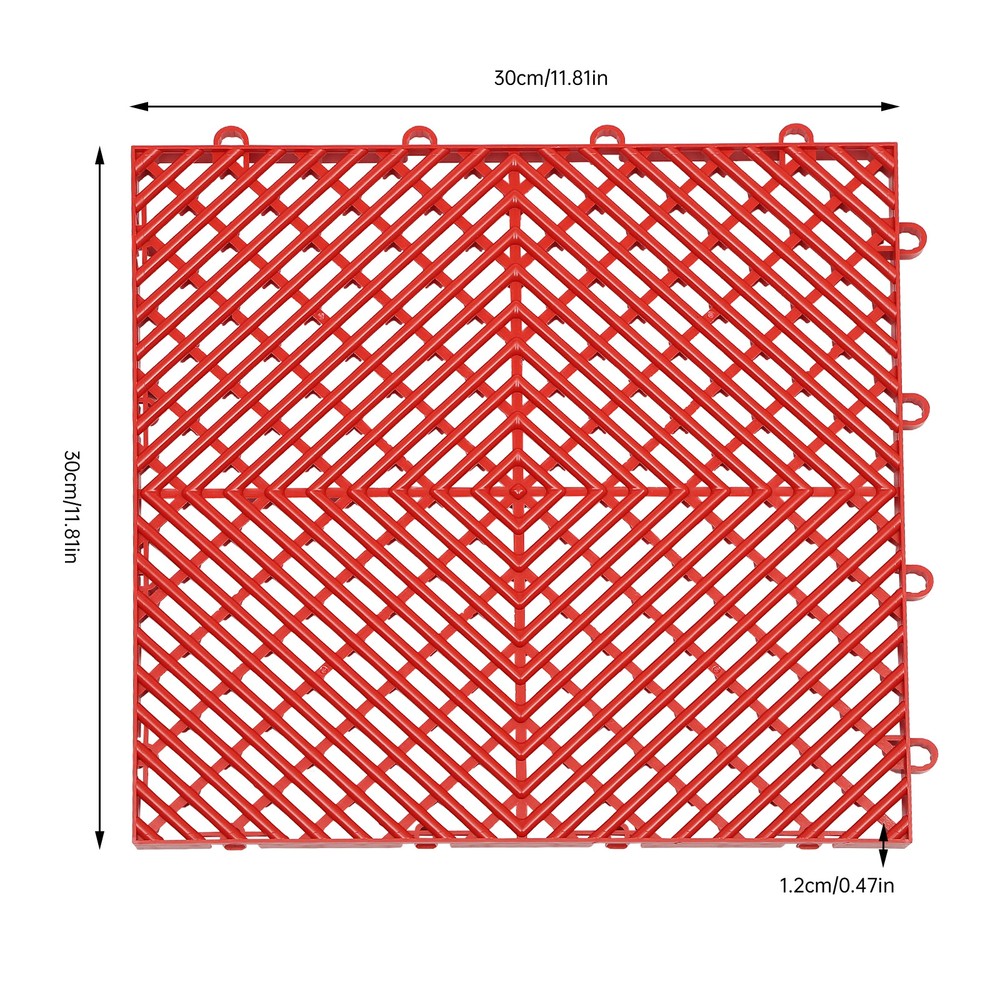 25PCS Interlocking Deck Tile 11.81" Deck Flooring for Pool Bathroom Patio Garage