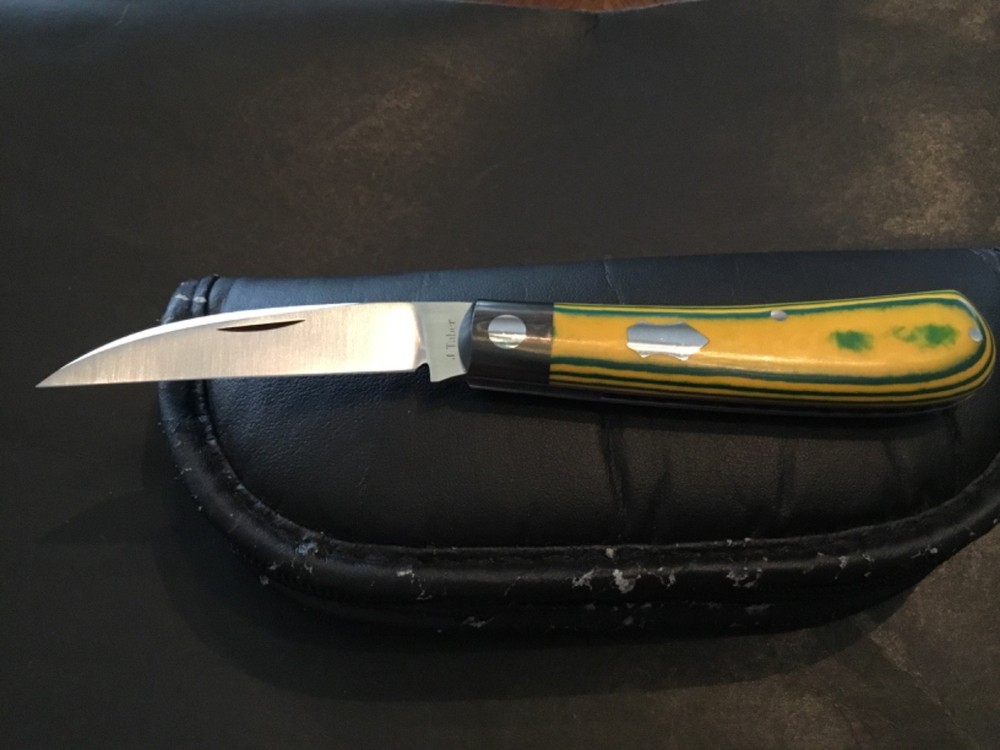 Custom Jason Tabor Wharncliffe Swayback Slipjoint Folder Folding Knife